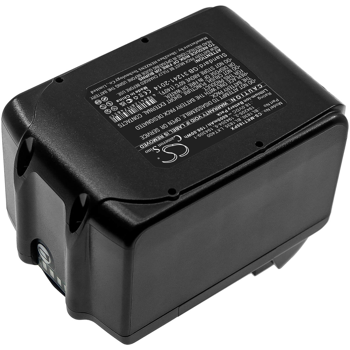 18.0v, 6000mah, Li-ion Battery Fit's Makita, Bbo180, Bbo180z, Bcf201, 108.00wh Power Tools Cameron Sino Technology Limited (Dangerous Goods)   