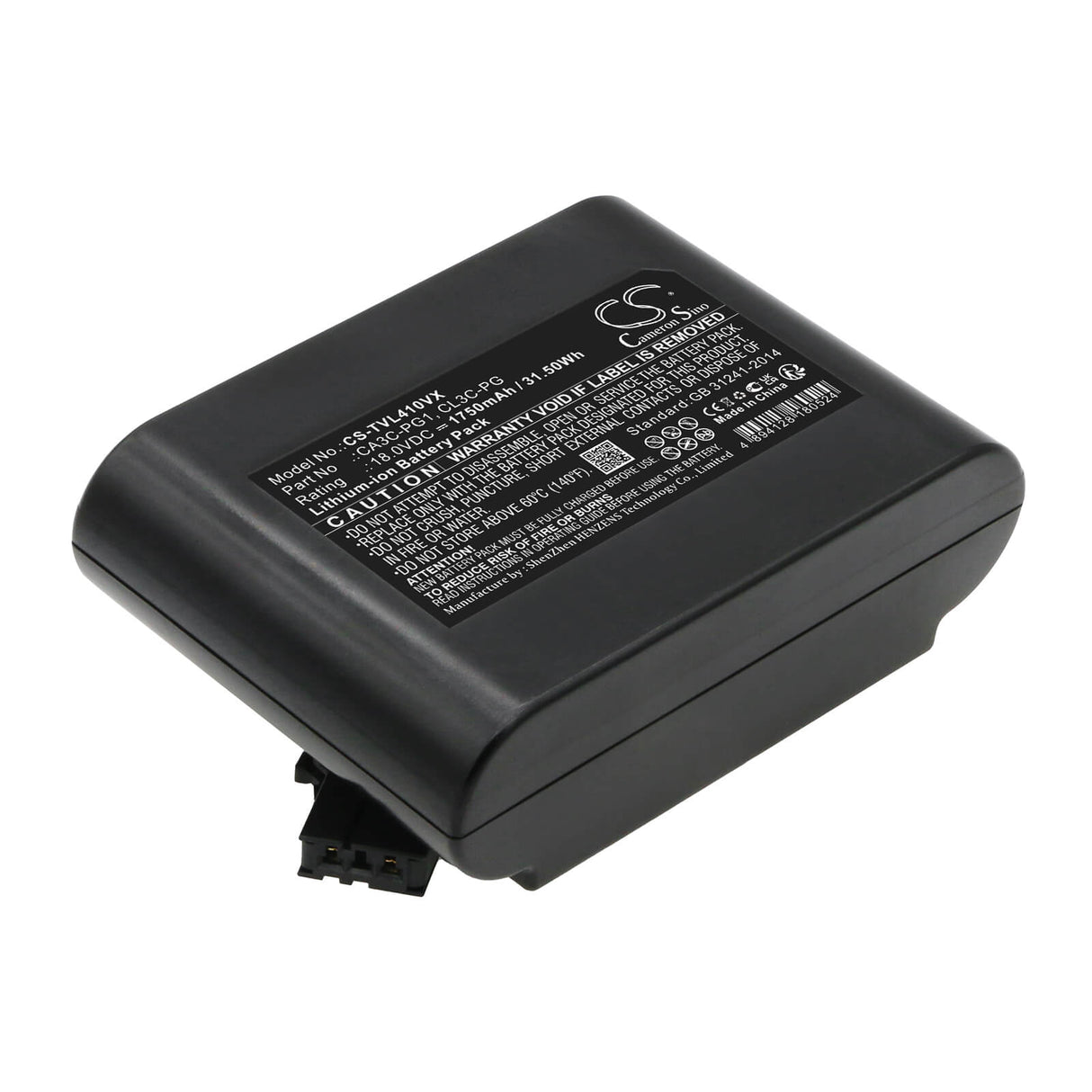 18.0v, Li-ion, 1750mah, Battery Fits Midea Vh02-vs, 31.50wh Vacuum Cameron Sino Technology Limited   