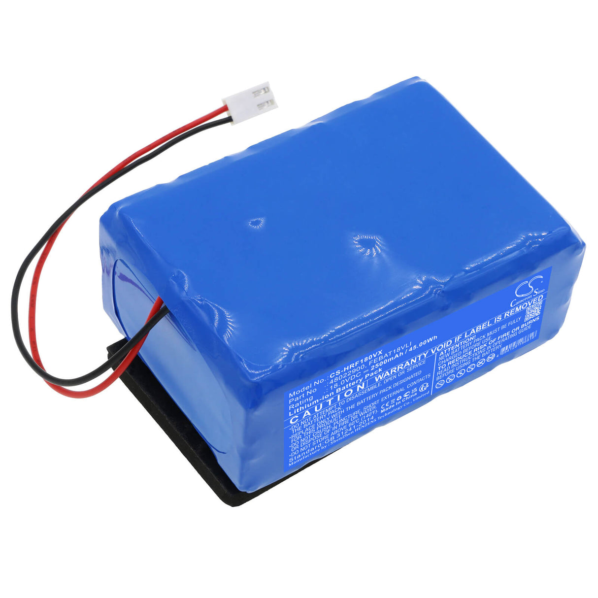 18.0v, Li-ion, 2500mah, Battery Fits Hoover, Fe18ali, Fe18ali 011, 45.00wh Vacuum Cameron Sino Technology Limited   