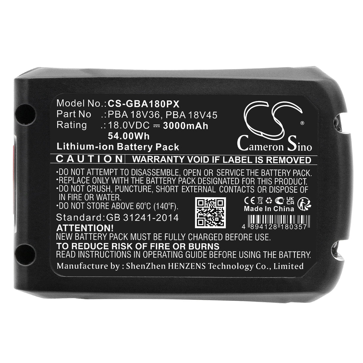 18.0v, Li-ion, 3000mah, Battery Fits Gardena 14600-20, 14600-55, 14602-20, 54.00wh Gardening Tools Cameron Sino Technology Limited   