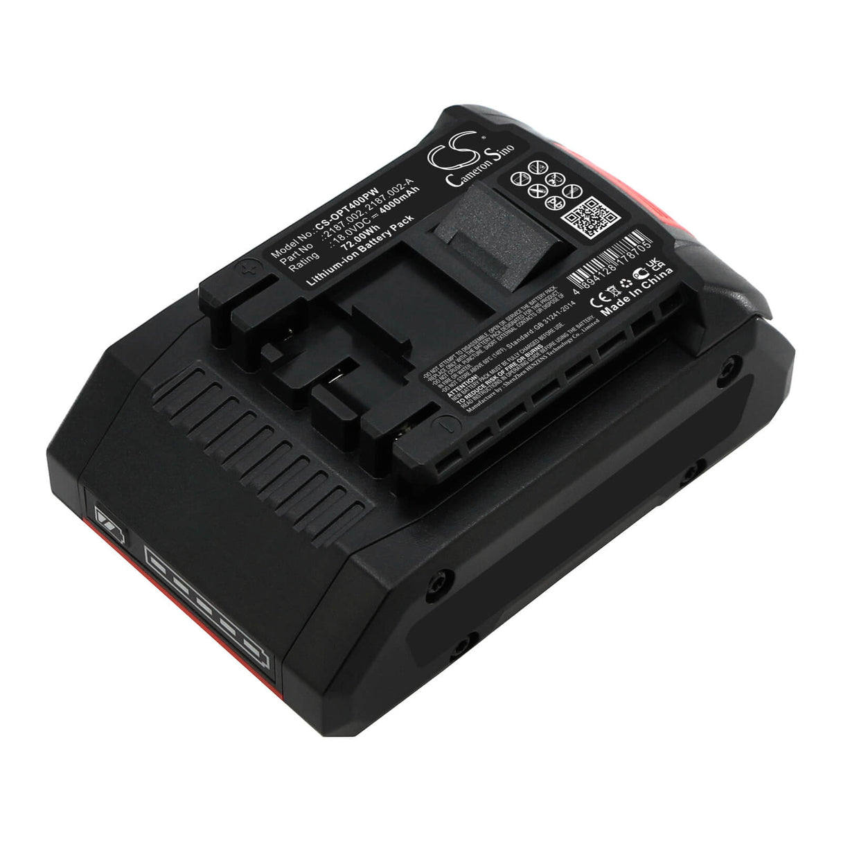 18.0v, Li-ion, 4000mah, Battery Fits Orgapack, Or-t250, Or-t400, 72.00wh Strapping Tools Cameron Sino Technology Limited   