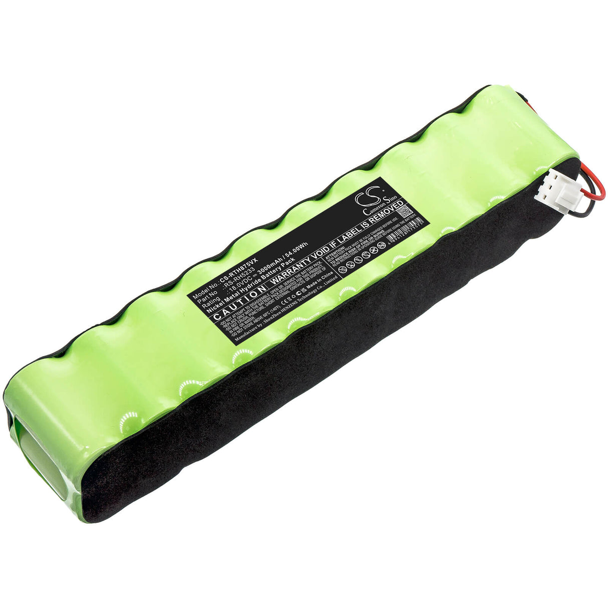 18.0v, Ni-mh, 3000mah, Battery Fits Rowenta, 2210017128, 2210017132, 54.00wh Vacuum Cameron Sino Technology Limited   