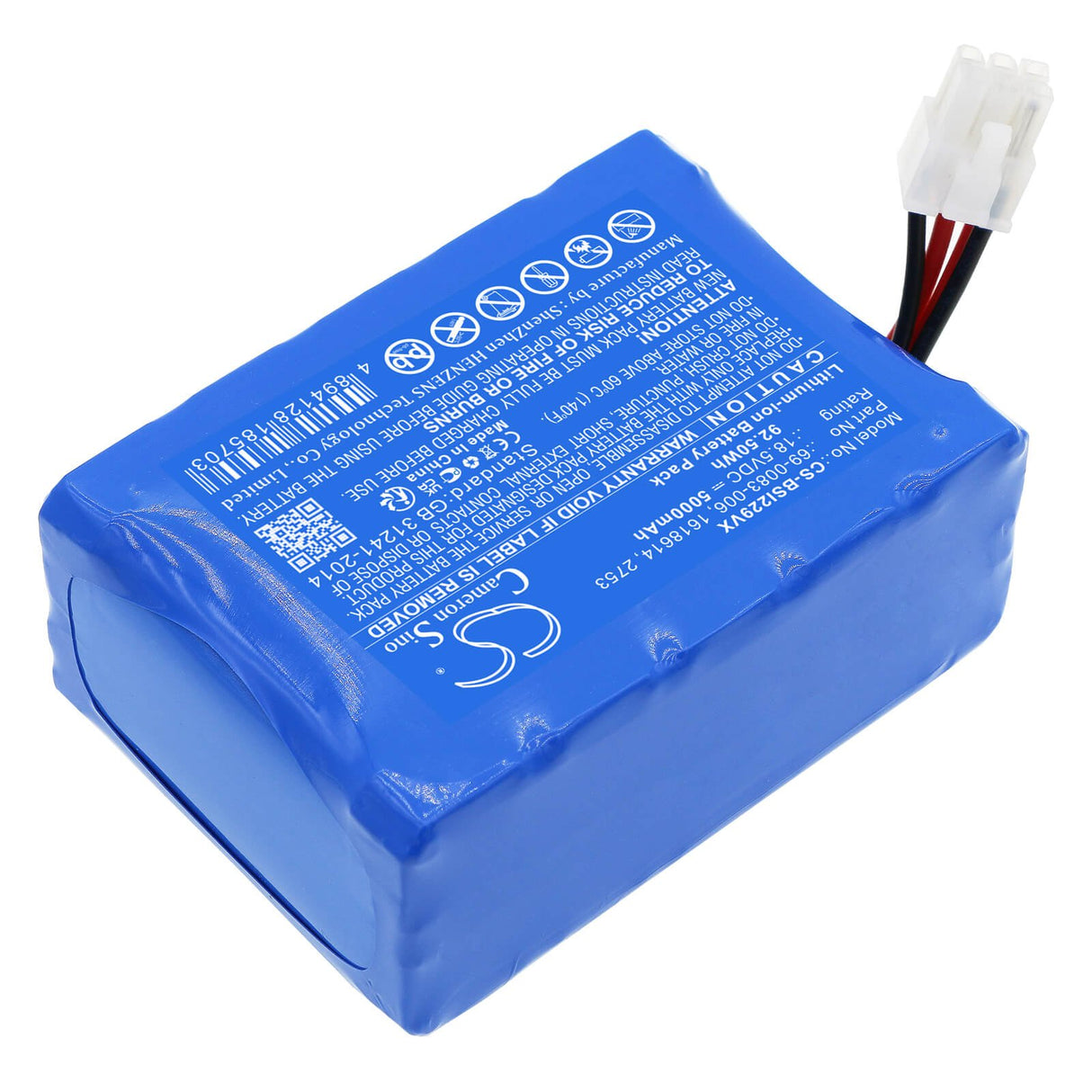 18.5v, Li-ion, 5000mah, Battery Fits Bissell, Iconpet 2291, Iconpet 2291a, 92.50wh Vacuum Cameron Sino Technology Limited   