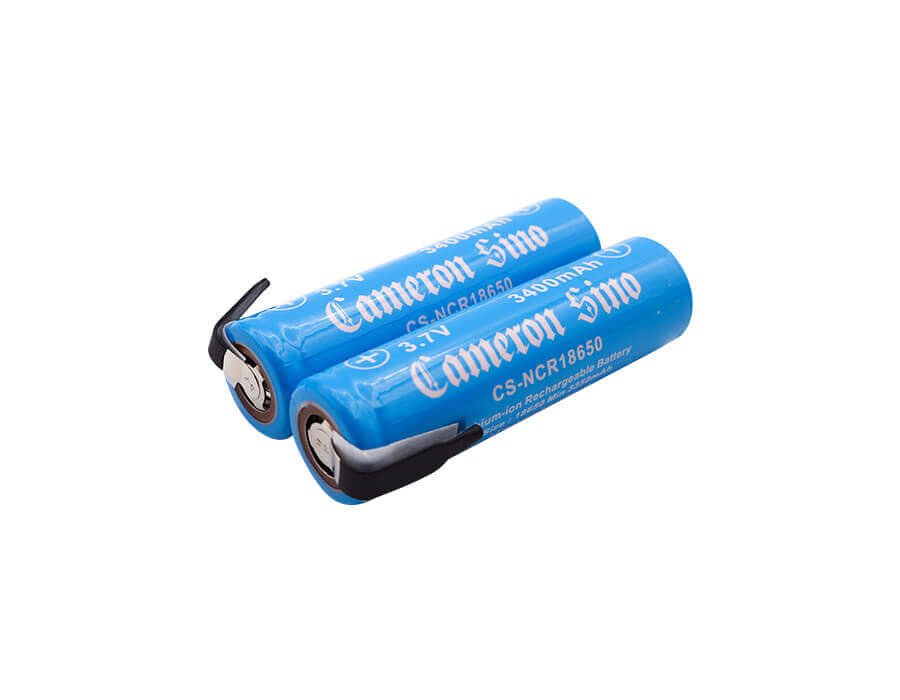 18650 Battery For Lithium Ion, 2pcs Pack With Solder Tabs 3.7v, 3400mah - 12.58wh 18650 Cameron Sino Technology Limited   