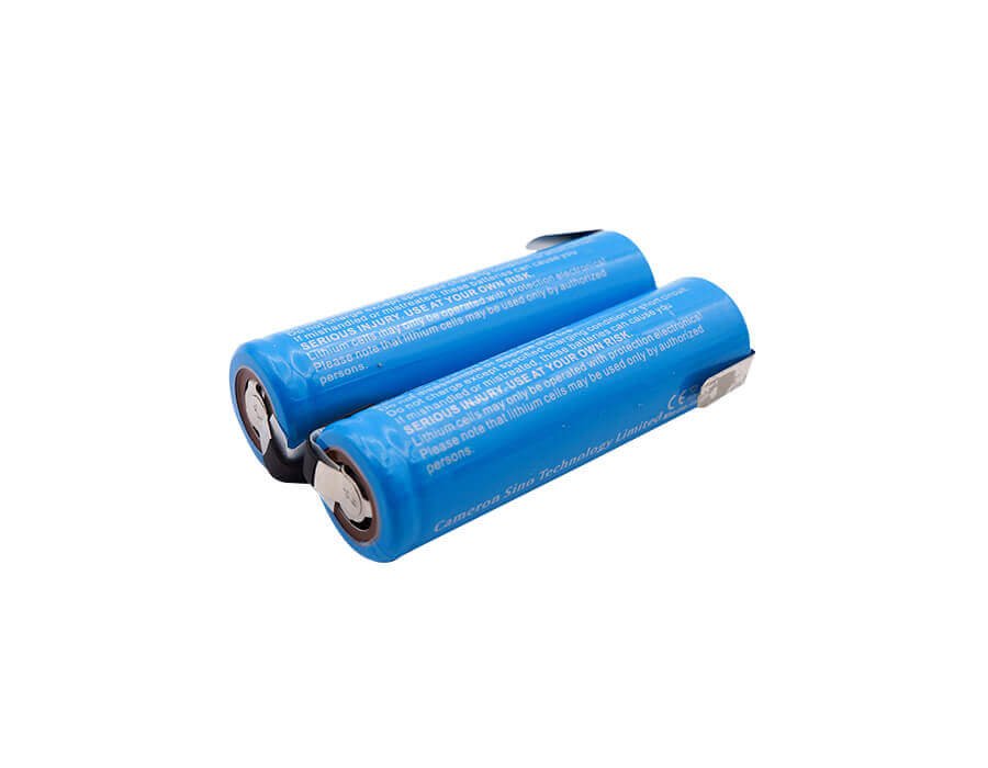 18650 Lithium Ion Battery For pack building , 2pcs per Pack With reverse solder tabs 3.7v, 3400mah - 12.58wh 18650 Cameron Sino Technology Limited   