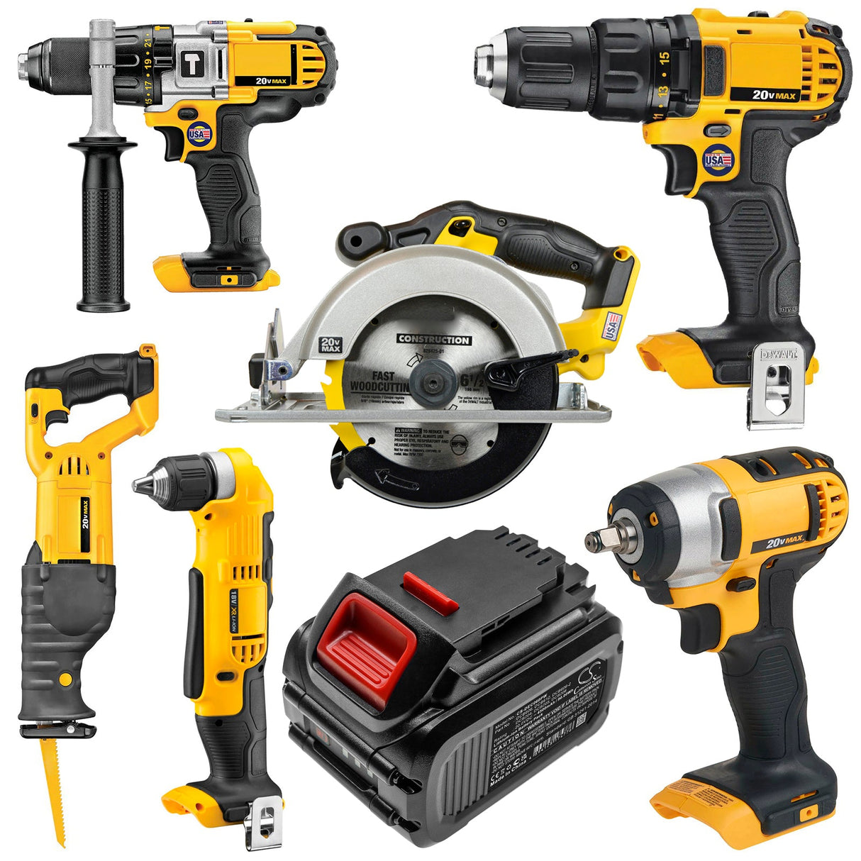 20.0v, 4500mah, Li-ion Battery Fit's Dewalt, 120v Max, 20v Max, 60v Max, 90.00wh Power Tools Cameron Sino Technology Limited (Power Tools)   