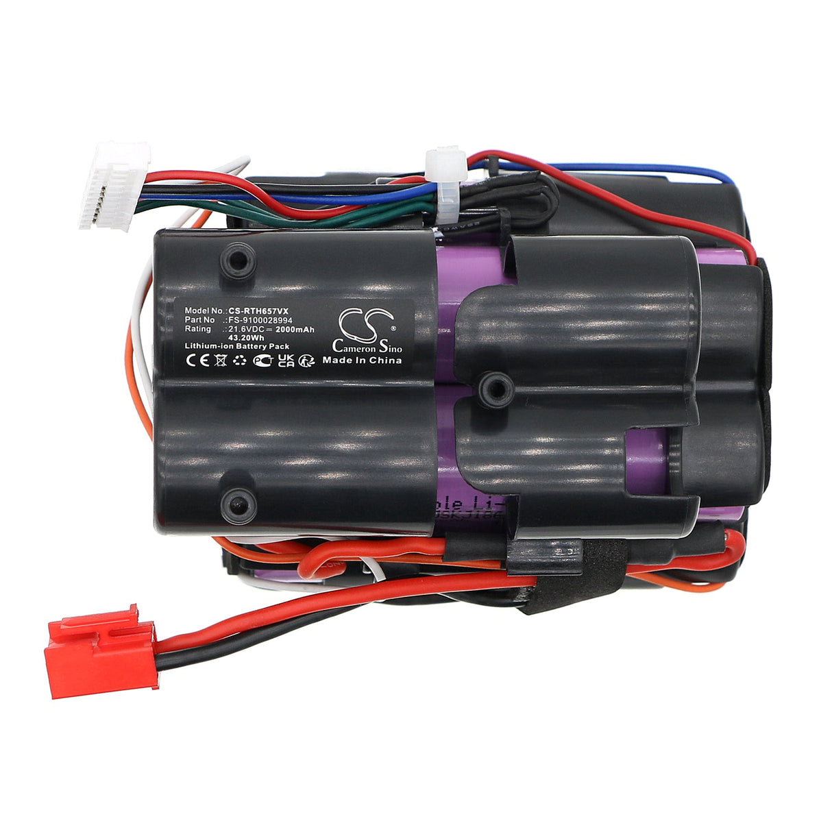 21.6V, Li-ion, 2000mAh, Battery fits Rowenta, Air Force Light, Ms6573, 43.20Wh Vacuum Cameron Sino Technology Limited   