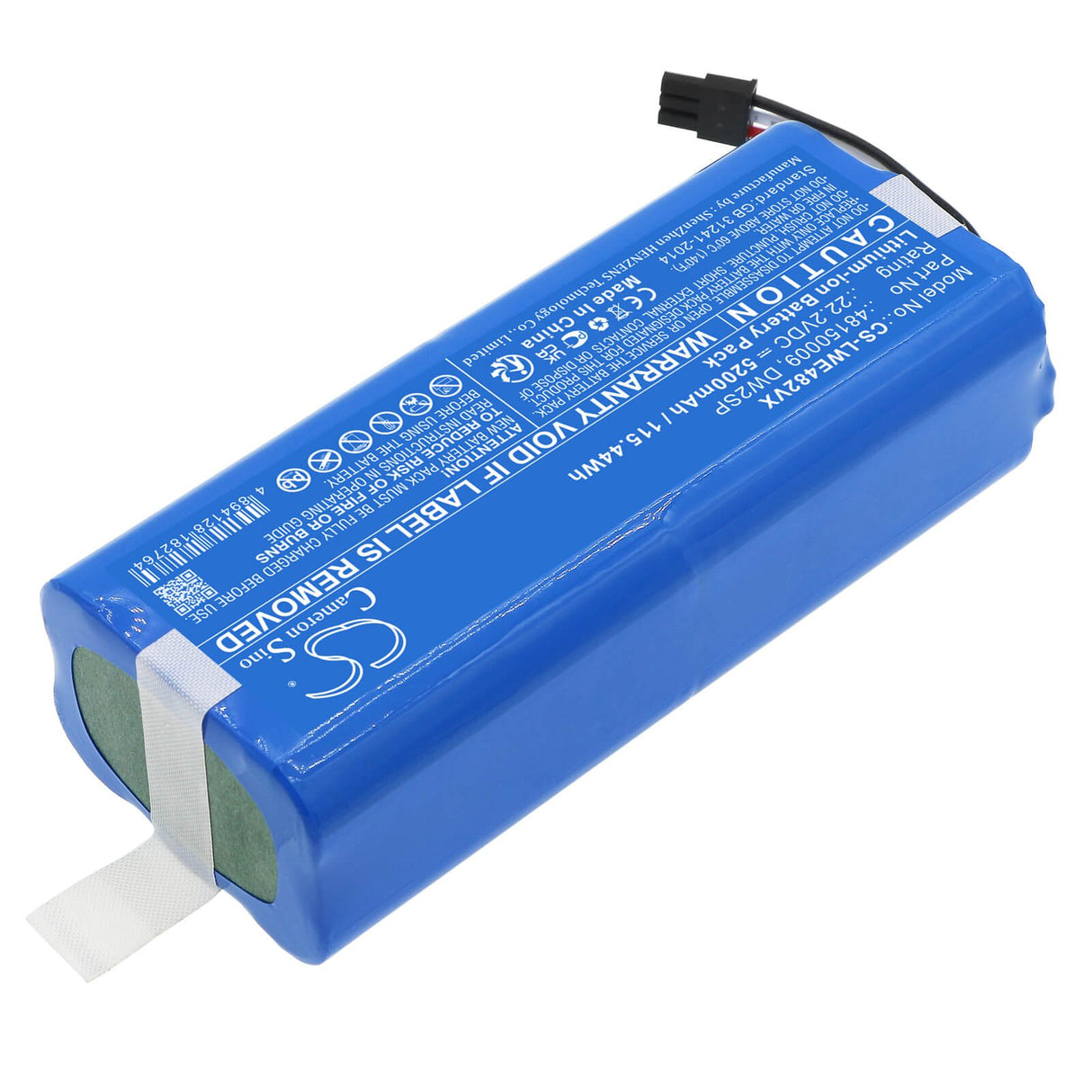 22.2v, Li-ion, 5200mah, Battery Fits Lawn Expert, Robotic Lawnmower, 115.44wh Lawn Mowers Cameron Sino Technology Limited (Dangerous Goods)   