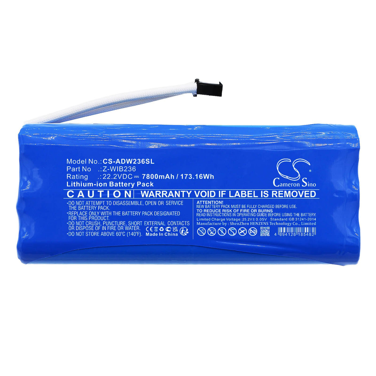 22.2v, Li-ion, 7800mah, Battery Fits American Dj, Wifly Bar Qa5, 173.16wh Lighting & Studio Cameron Sino Technology Limited (Dangerous Goods)   