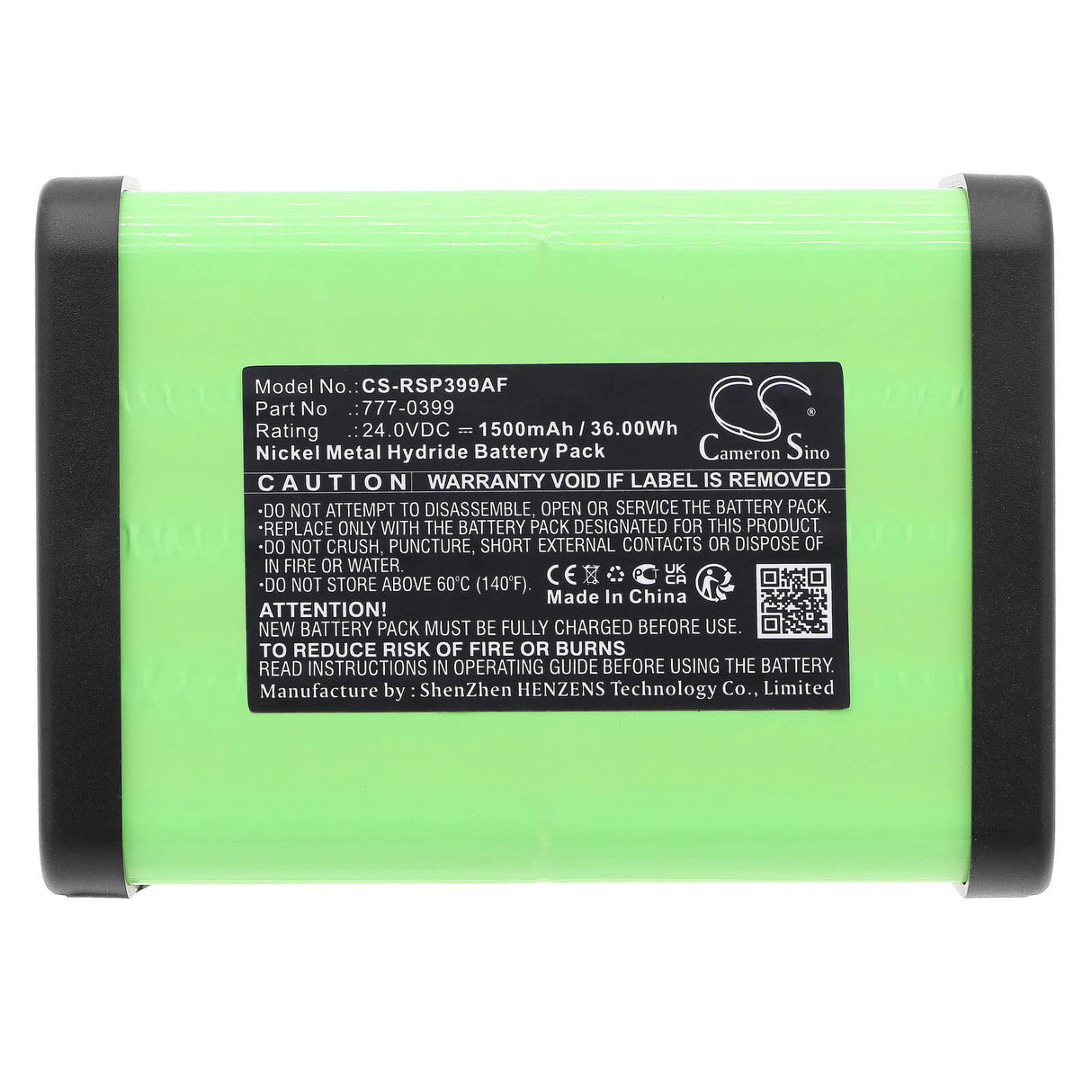 24.0v, Ni-mh, 1500mah, Battery Fits Rs Pro, 777-0399, 36.00wh Automatic Doors Cameron Sino Technology Limited   