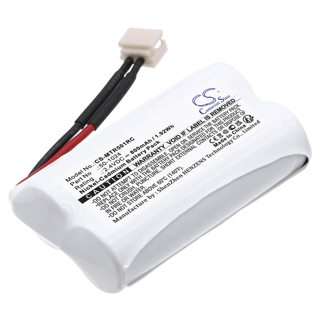 2.4v, Ni-cd, 800mah, Battery Fits Mth Trains, Proto Sound, 1.92wh Cars Cameron Sino Technology Limited   