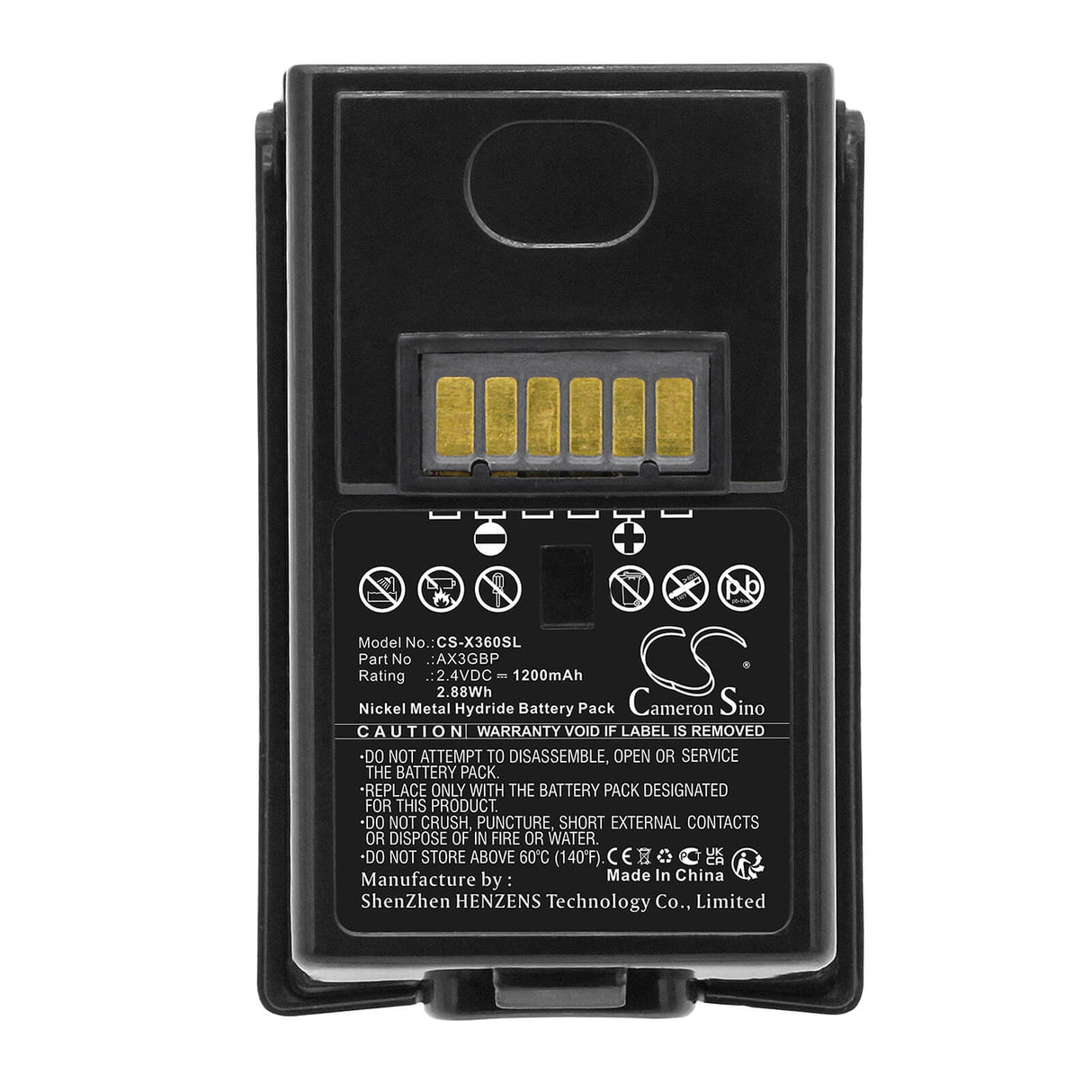 2.4v, Ni-mh, 1200mah, Battery Fits Microsoft, Xbox X360, 2.88wh Game Console Cameron Sino Technology Limited   