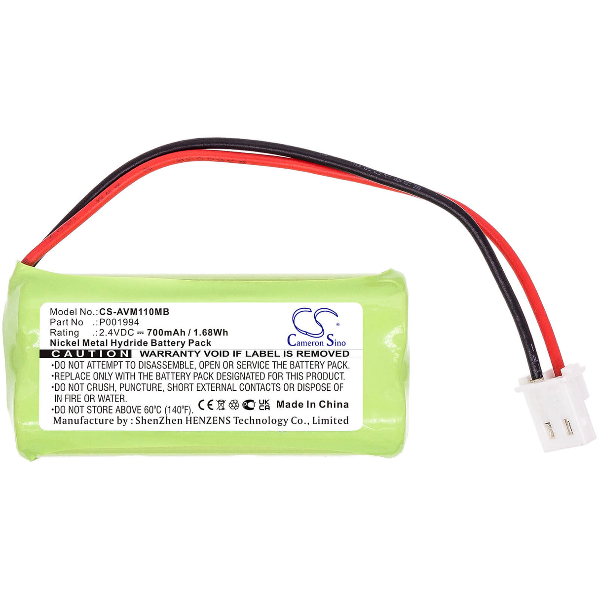 2.4v, Ni-mh, 700mah, Battery Fits Alecto, Dbx-111, 1.68wh BabyPhone Cameron Sino Technology Limited   