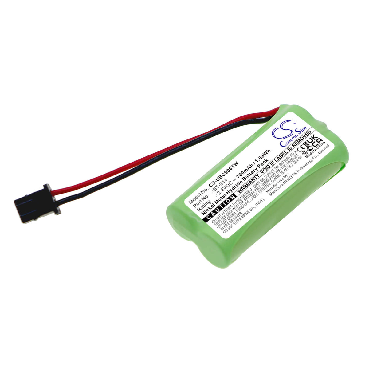 2.4v, Ni-mh, 700mah, Battery Fits President, Liberty Mic, 1.68wh Two-Way Radio Cameron Sino Technology Limited   