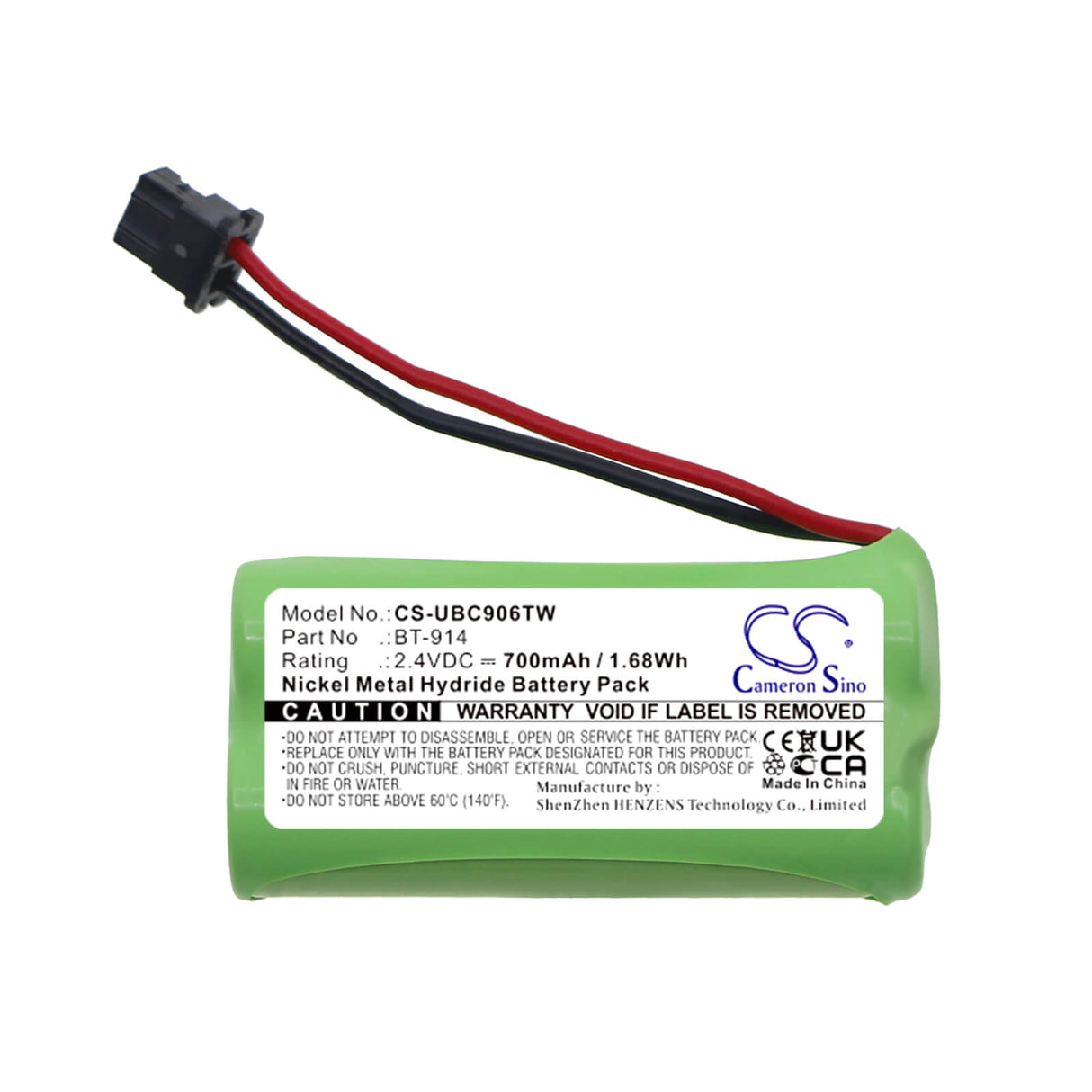 2.4v, Ni-mh, 700mah, Battery Fits President, Liberty Mic, 1.68wh Two-Way Radio Cameron Sino Technology Limited   