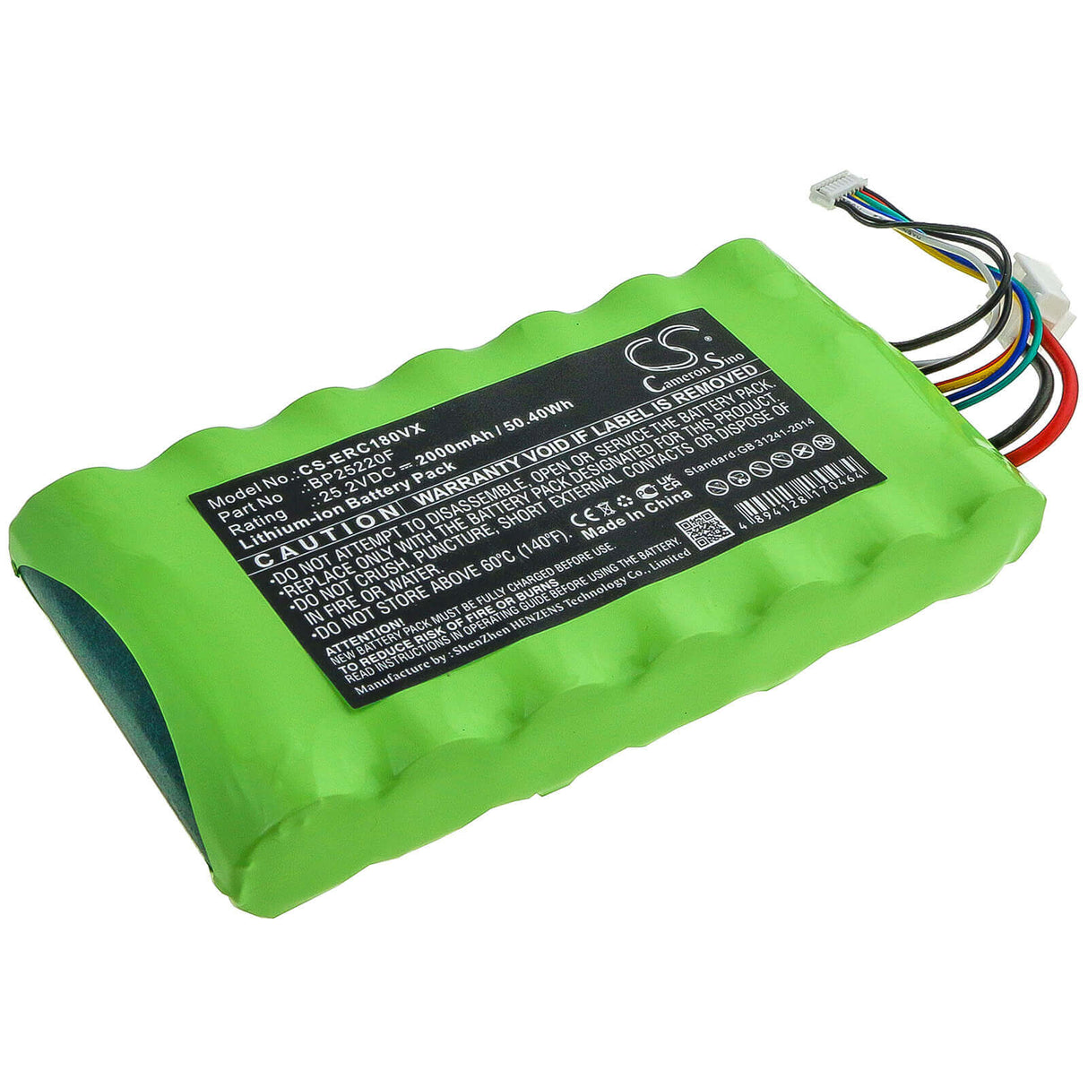 25.2v, Li-ion, 2000mah, Battery Fit's Eureka, Nec180 Pro, 50.40wh Vacuum Cameron Sino Technology Limited   