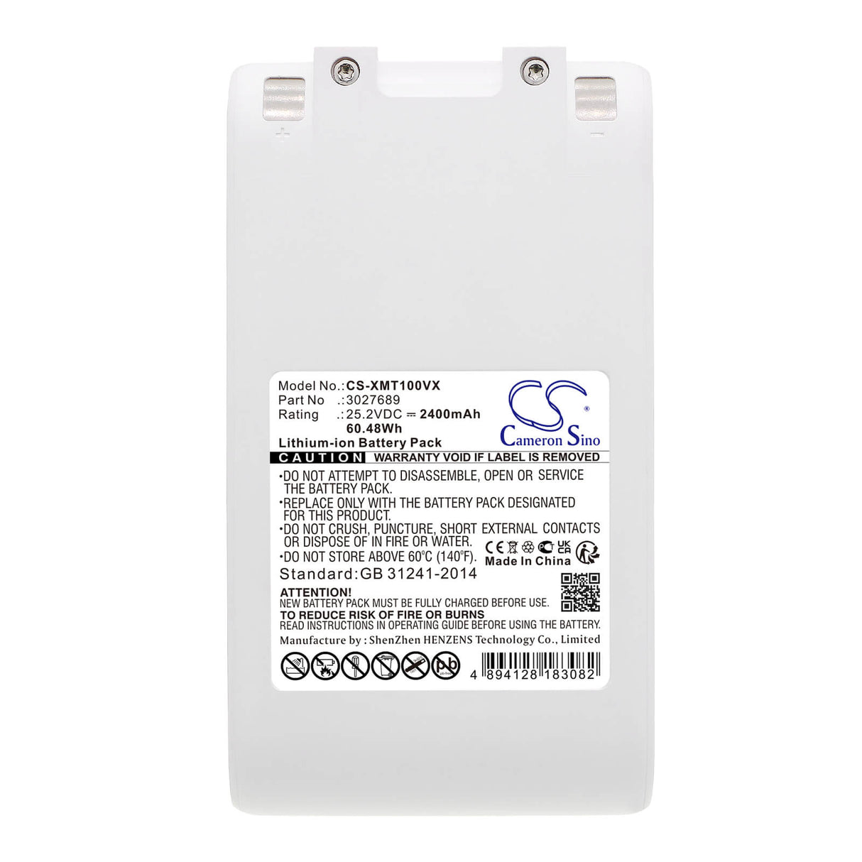 25.2v, Li-ion, 2400mah, Vacuum Battery Fits Xiaomi, Dreame G9, Dreame T10, 60.48wh Vacuum Cameron Sino Technology Limited   