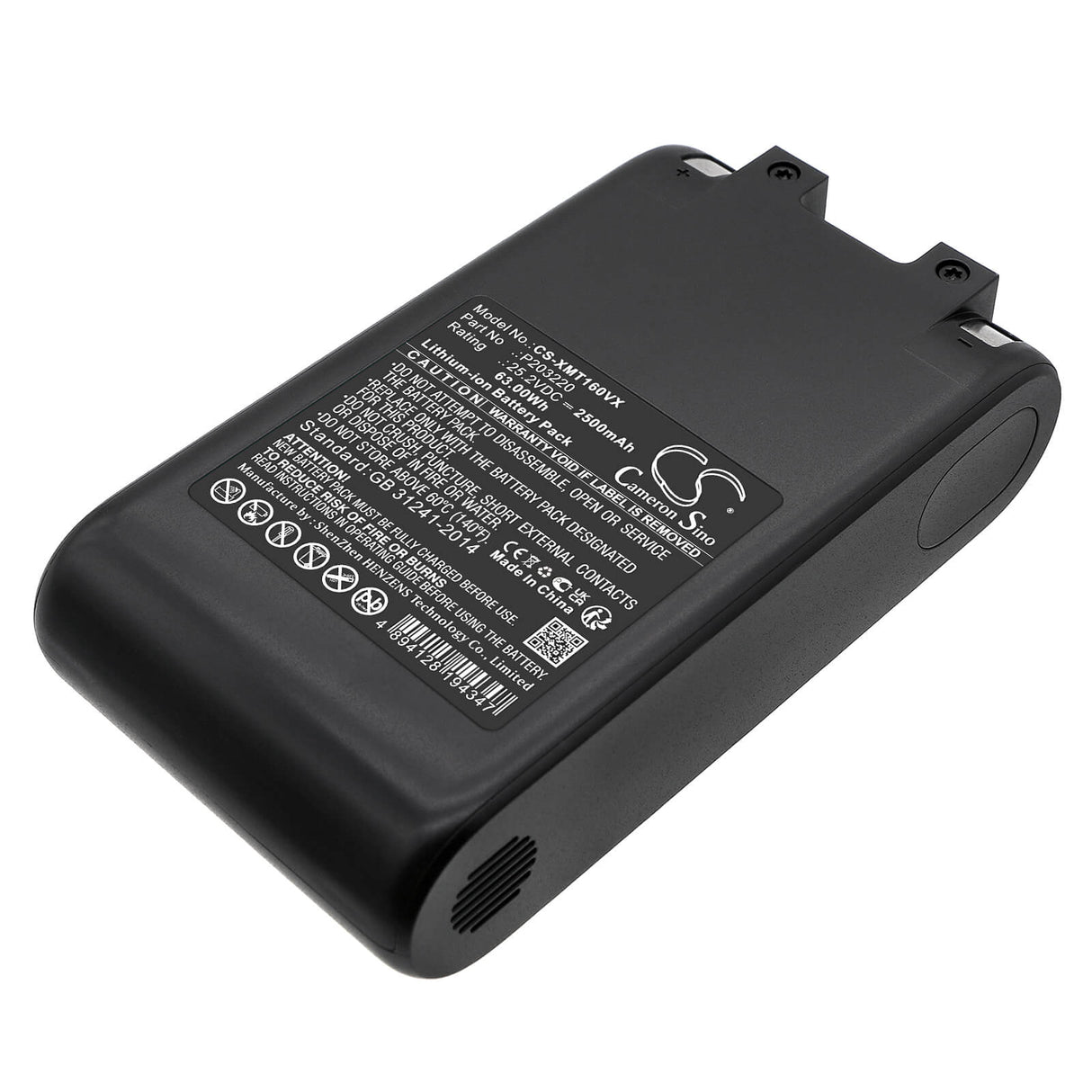 25.2v, Li-ion, 2500mah, Battery Fits Dreame, V12s, V16s, 63.00wh Vacuum Cameron Sino Technology Limited   