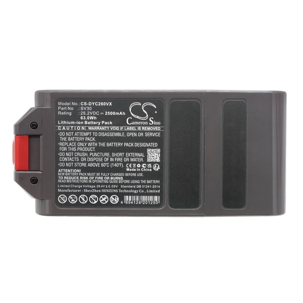 25.2V, Li-ion, 2500mAh, Battery fits Dyson, Detect Slim, Sv26, 63.0Wh Vacuum Cameron Sino Technology Limited   