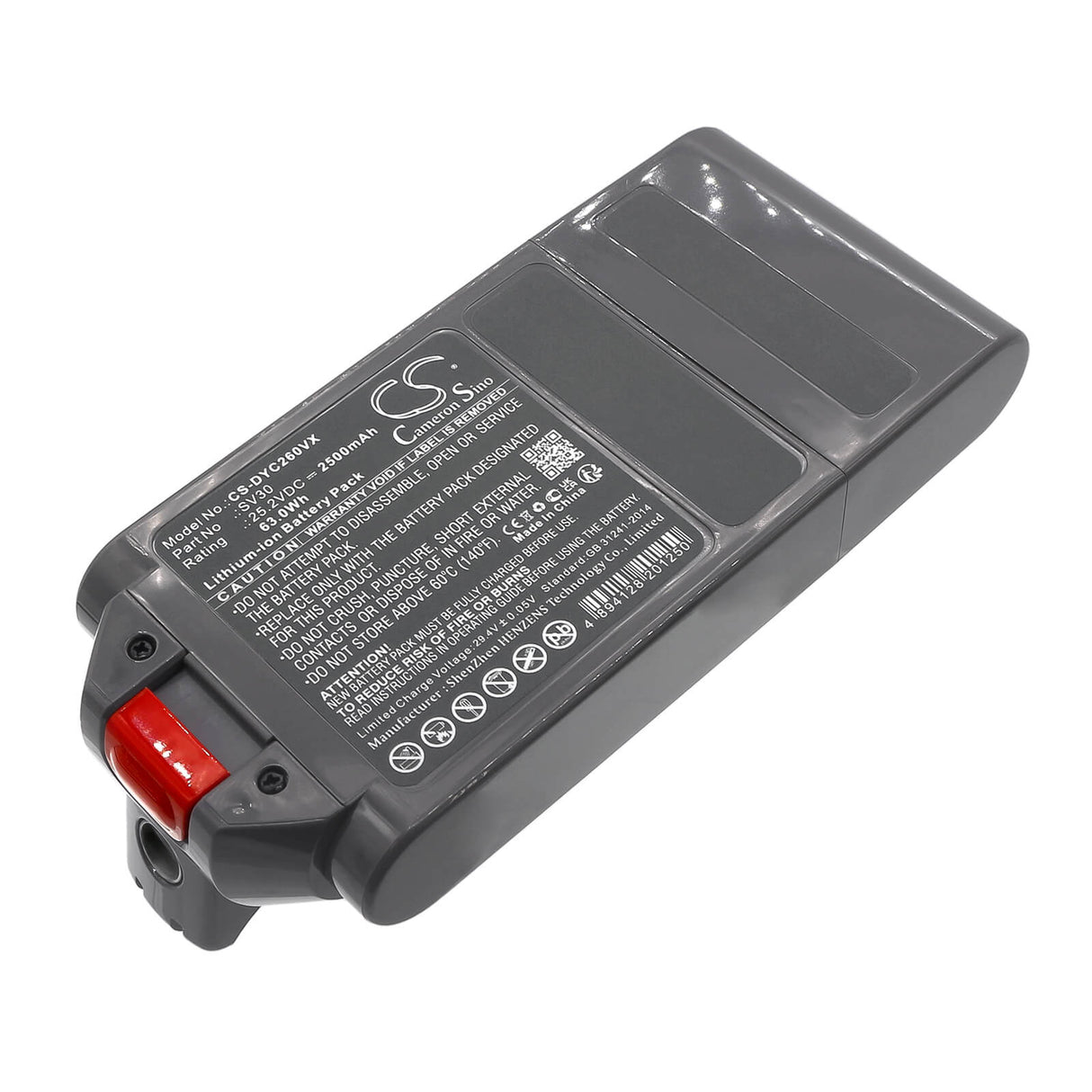 25.2V, Li-ion, 2500mAh, Battery fits Dyson, Detect Slim, Sv26, 63.0Wh Vacuum Cameron Sino Technology Limited   