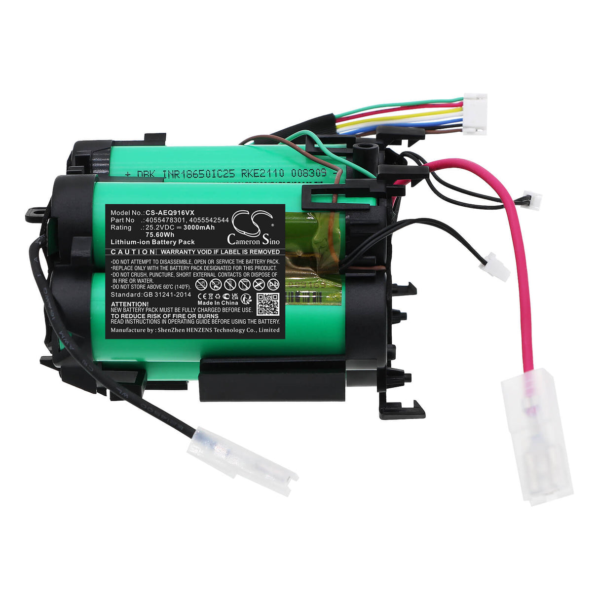 25.2v, Li-ion, 3000mah, Battery Fits Aeg, Aeg Qx 9 1 50 Ib, Qx 9 1 Alrg, 75.60wh Vacuum Cameron Sino Technology Limited   