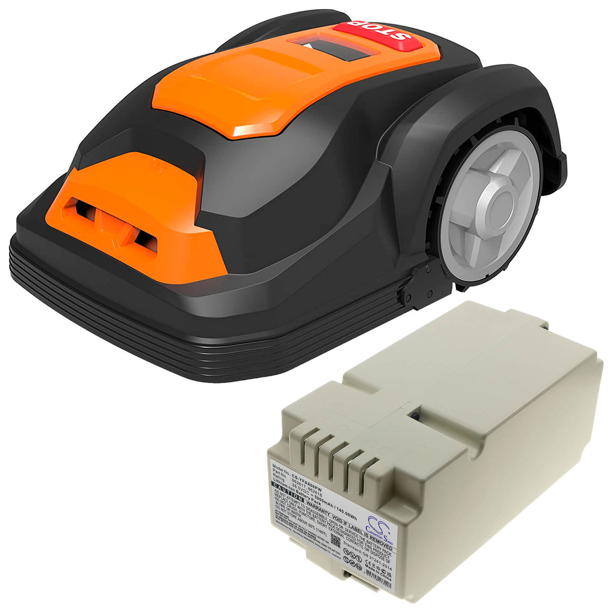 28.0v, 5000mah, Li-ion Battery Fit's Yard Force, Sa500 Eco, Sa600h, Sa800 Pro, 140.00wh Lawn Mowers Cameron Sino Technology Limited (Dangerous Goods)   