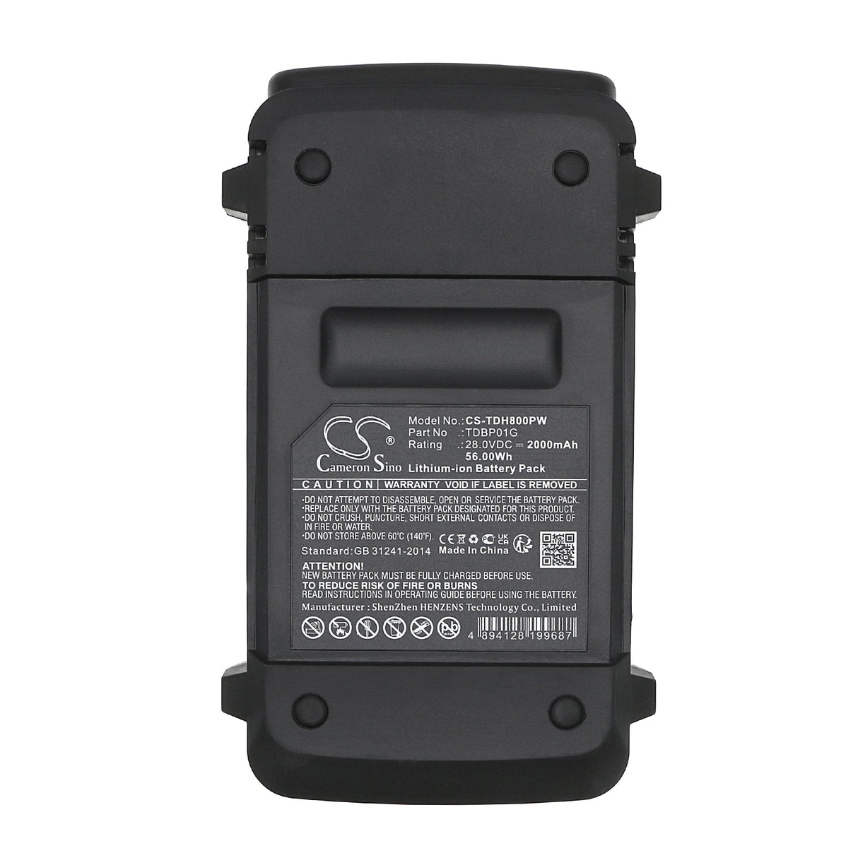 28.0V, Li-ion, 2000mAh, Battery fits Teccpo, Tdab03g, Tdht01g, 56.00Wh Lawn Mowers Cameron Sino Technology Limited   