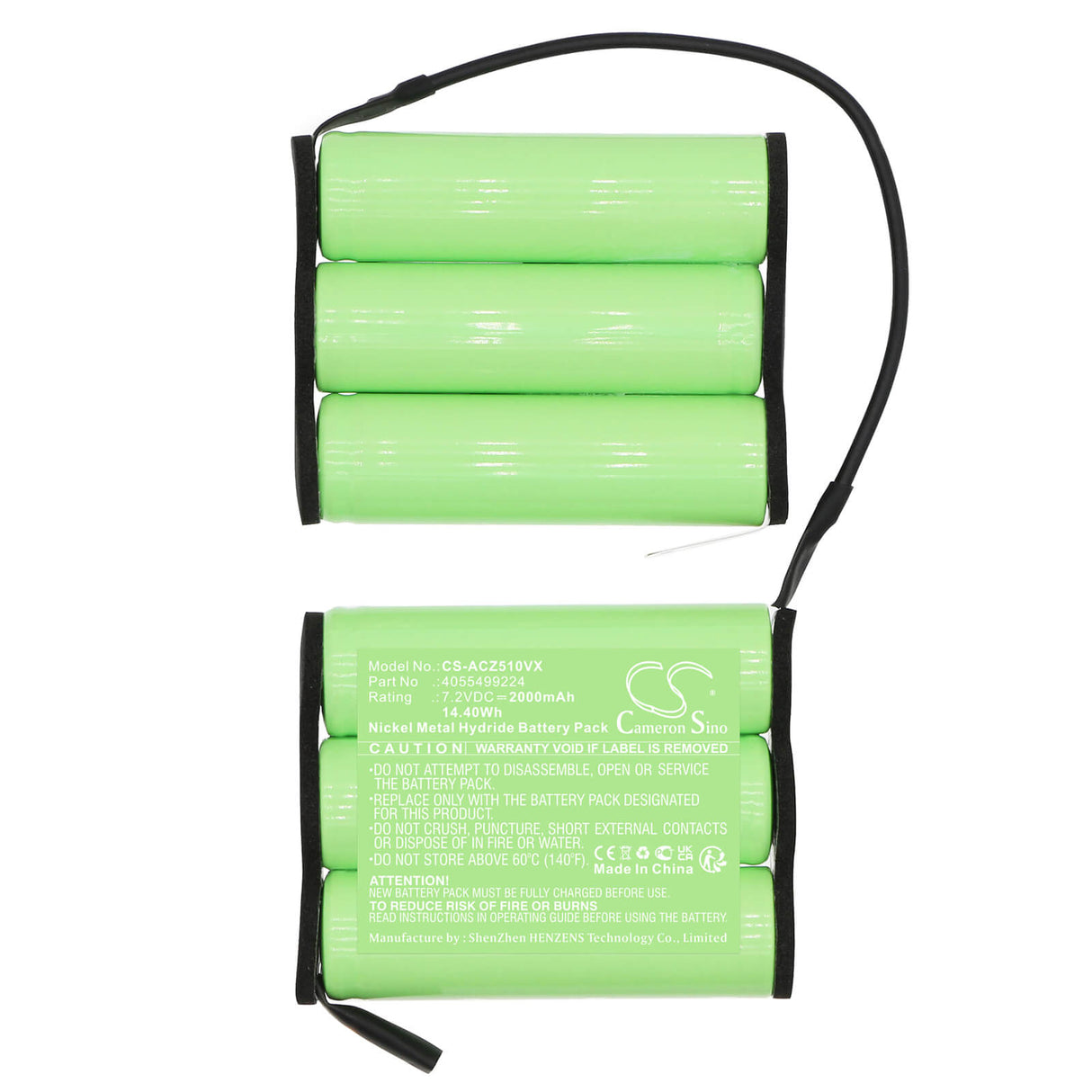 7.2v, Ni-mh, 2000mah, Battery Fits Aeg, Zb5106, 14.40wh Vacuum Cameron Sino Technology Limited   