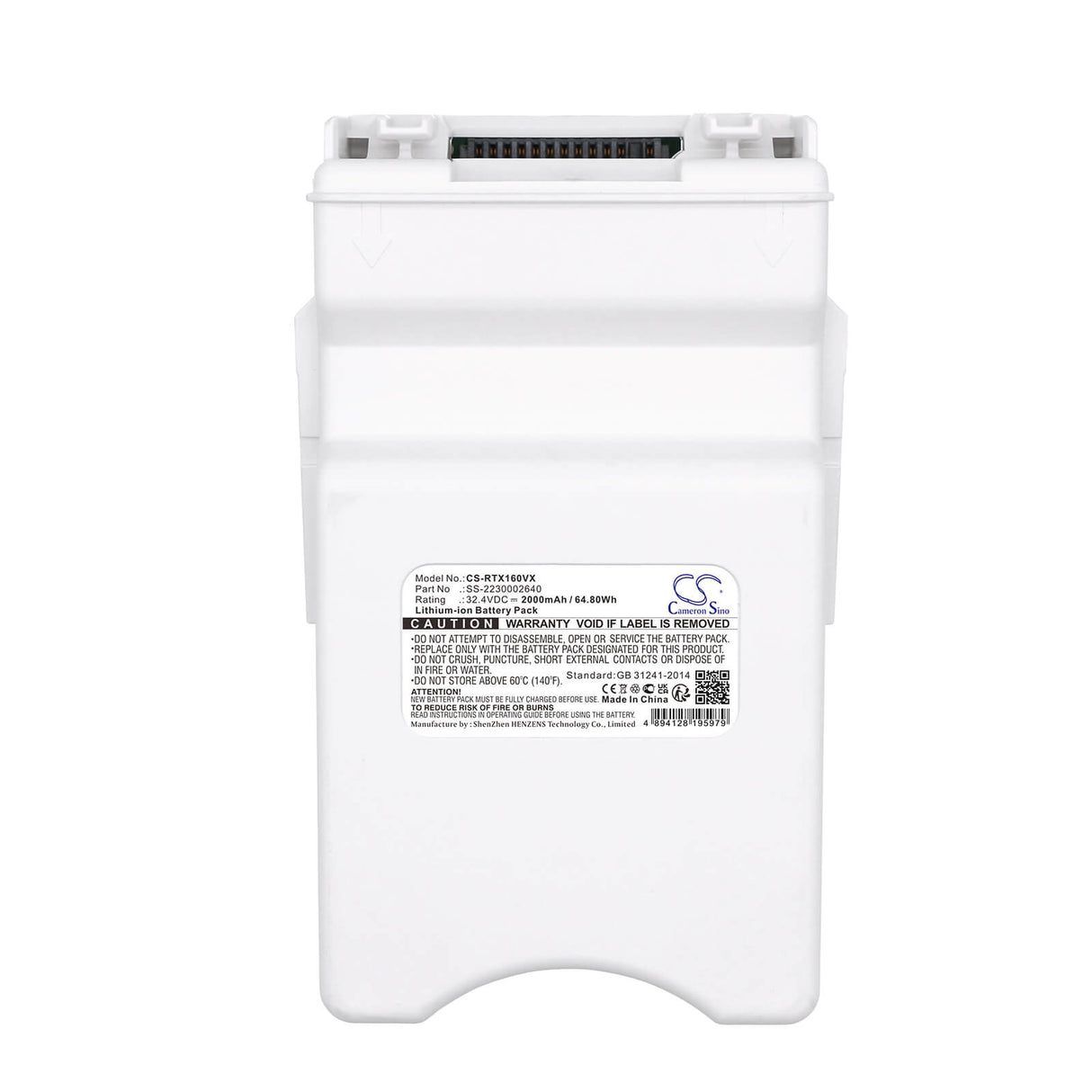 32.4v, Li-ion, 2000mah, Battery Fits Rowenta, Ix7757ea/411, Ix7767ea/410, 64.80wh Vacuum Cameron Sino Technology Limited   