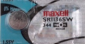 344 - Sr1136sw 1.55 Volt Silver Oxide Battery Replacement Coin Cell Batteries Maxell   