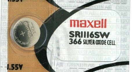 366 - Sr1116sw 1.55 Volt Silver Oxide Battery Replacement Coin Cell Batteries Maxell   