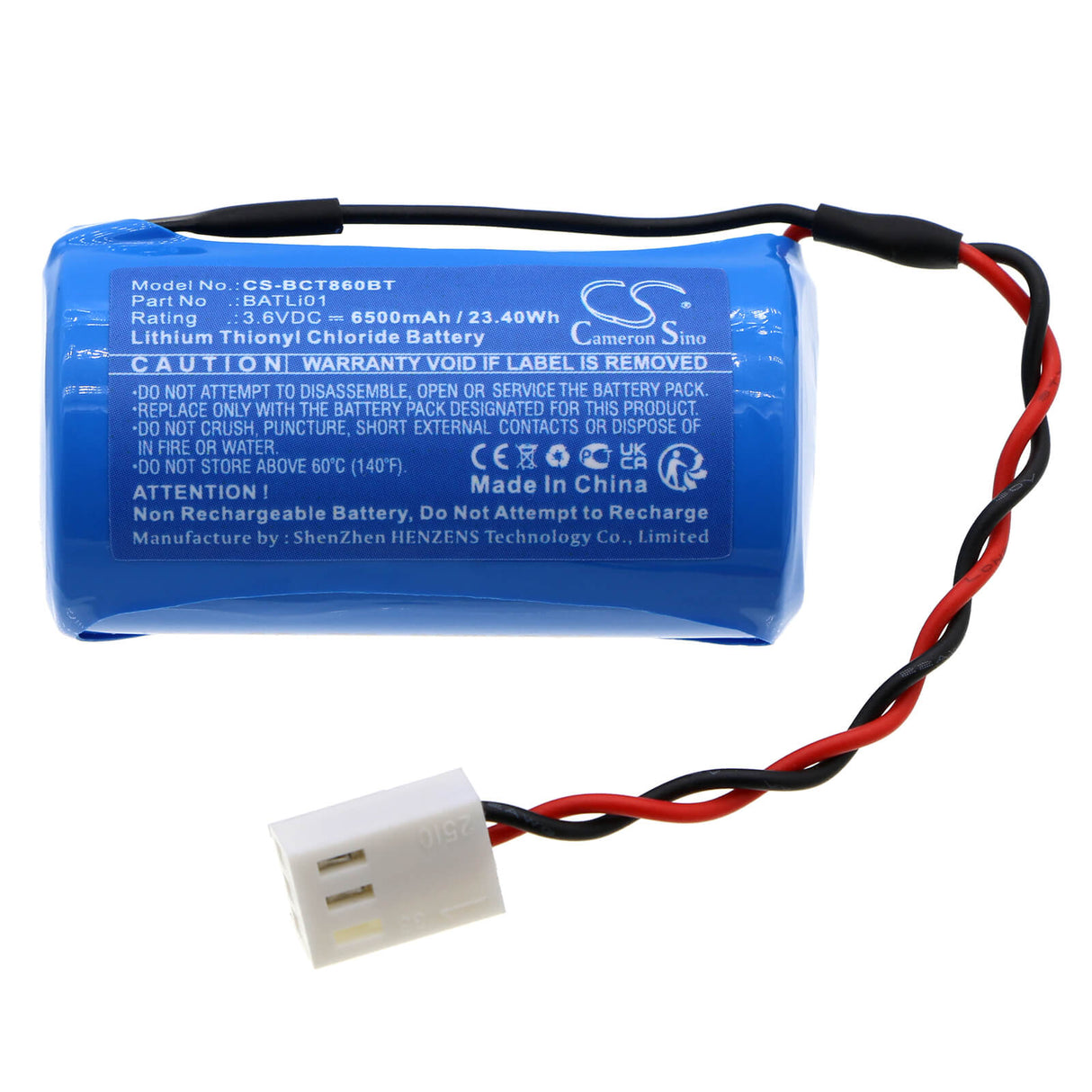 3.6v, Li-socl2, 6500mah, Battery Fits Daitem, D8000, D8101, 23.40wh Alarm System Cameron Sino Technology Limited   