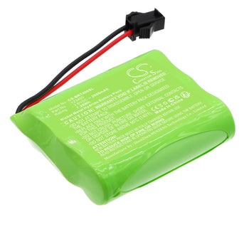 3.6V, Ni-MH, 2000mAh, Cosmetic Mirror battery fits Bravat, 123400, 413610, 413810, 7.2Wh