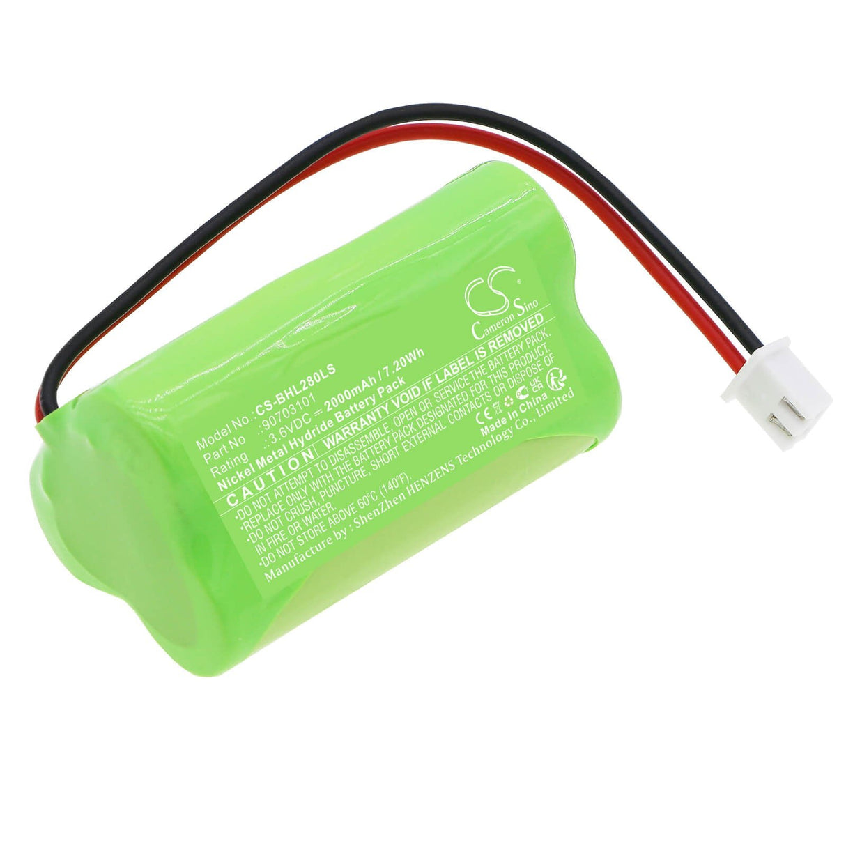 3.6v, Ni-mh, 2000mah, Battery Fits Brennstuhl, Ahl28, 7.20wh Emergency Lighting Cameron Sino Technology Limited   