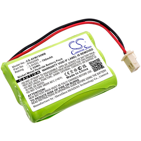 3.6v, Ni-mh, 700mah, Battery Fits Alecto, Dvm-75, Dvm-75-00, 2.52wh BabyPhone Cameron Sino Technology Limited   