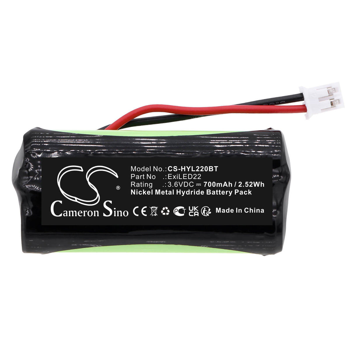 3.6v, Ni-mh, 700mah, Alarm Battery Fits Honeywell, 61.951.2, Eltek Proled Combi, 2.52wh Alarm System Cameron Sino Technology Limited   