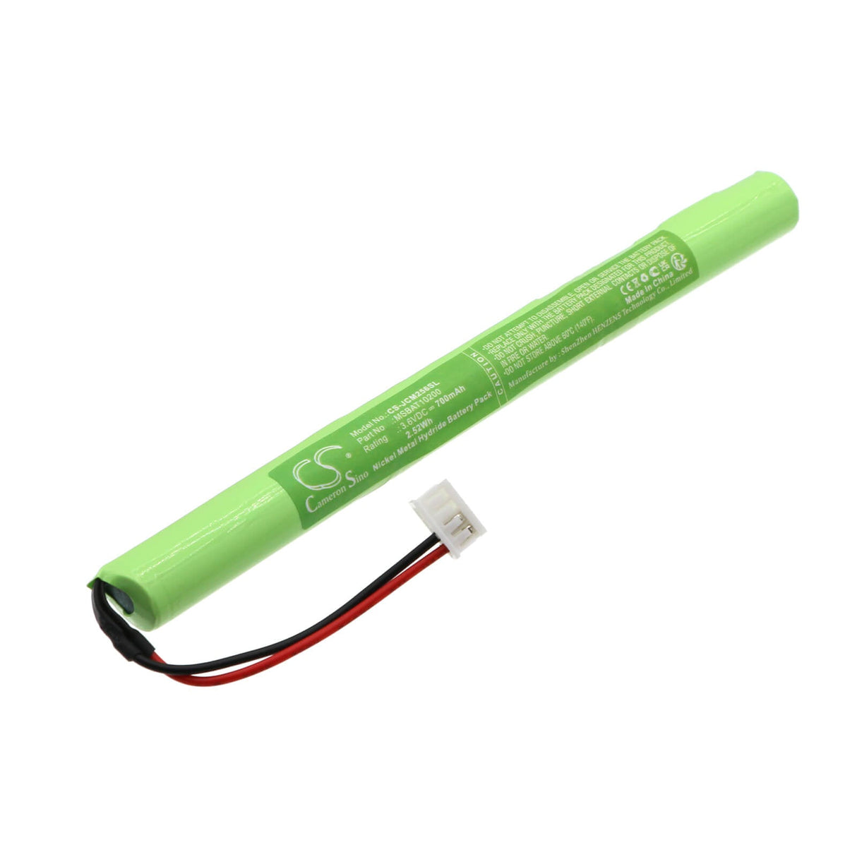 3.6v, Ni-mh, 700mah, Battery Fits Johnson Controls, Ms-nce2566-0, 2.52wh PLC Cameron Sino Technology Limited   