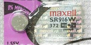 372 - Sr916w 1.55 Volt Silver Oxide Battery Replacement Coin Cell Batteries Maxell   