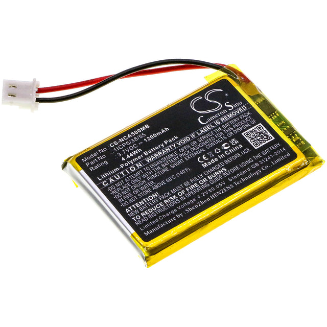 3.7v, 1200mah, Li-polymer Battery Fit's Nuk, Eco Control Audio 500, 530d+, 4.44wh BabyPhone Cameron Sino Technology Limited   