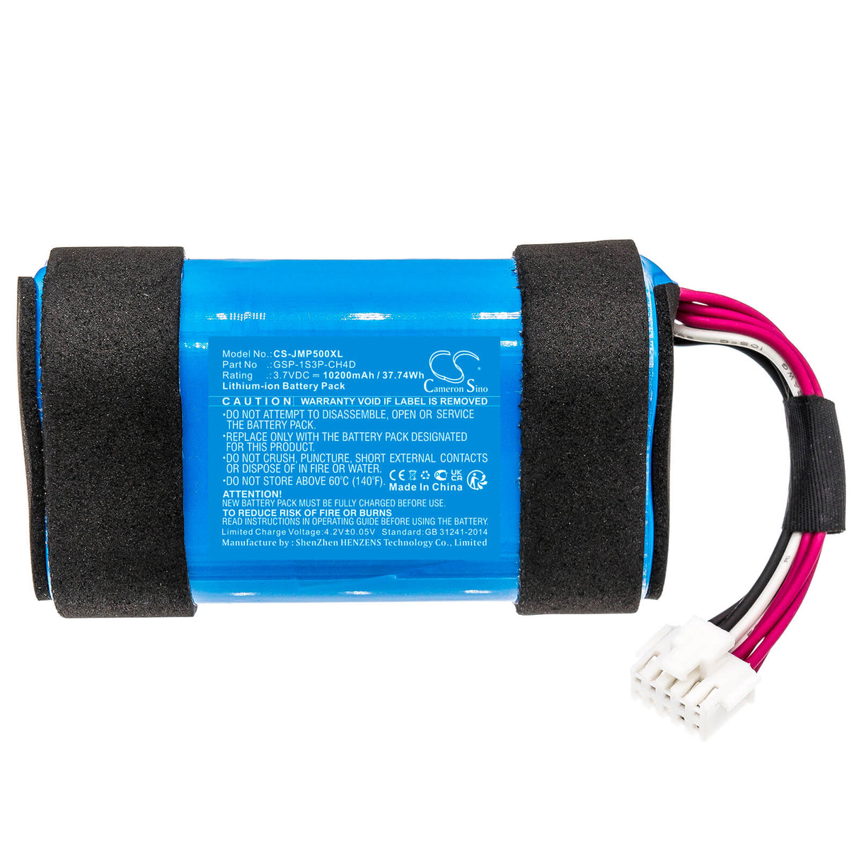 3.7v, Li-ion, 10200mah, Battery Fits Jbl, Pulse 5, 37.74wh Batteries for Electronics Cameron Sino Technology Limited   