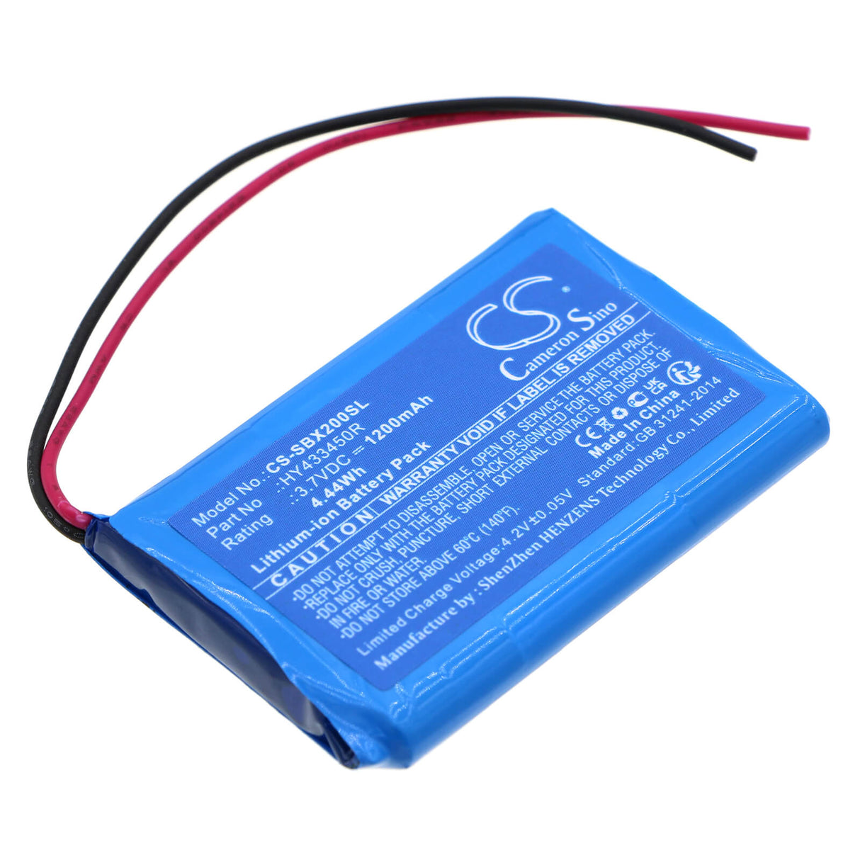 3.7v, Li-ion, 1200mah, Battery Fits Swisstone, Bx200, 4.44wh Speaker Cameron Sino Technology Limited   