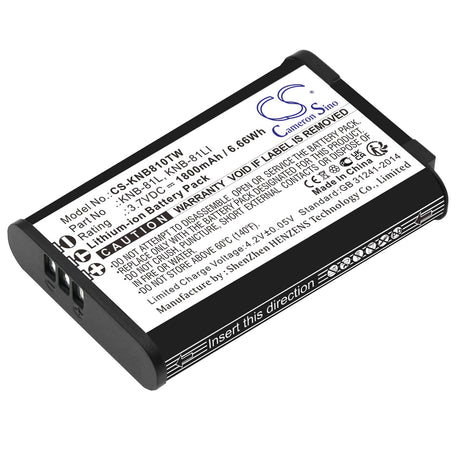 3.7v, Li-ion, 1800mah, Two-Way Radio Battery Fits Kenwood Nx-p500, Tk-3601d, 6.66wh Two-Way Radio Cameron Sino Technology Limited   