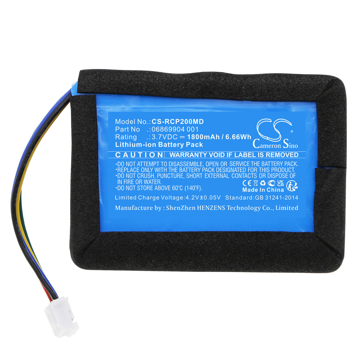 3.7v, Li-ion, 1800mah , Battery Fits Roche Coaguchek Pro 2, Coaguchek Pro Ii, Poct 30645-00, 6.66wh Medical Cameron Sino Technology Limited (Medical)   