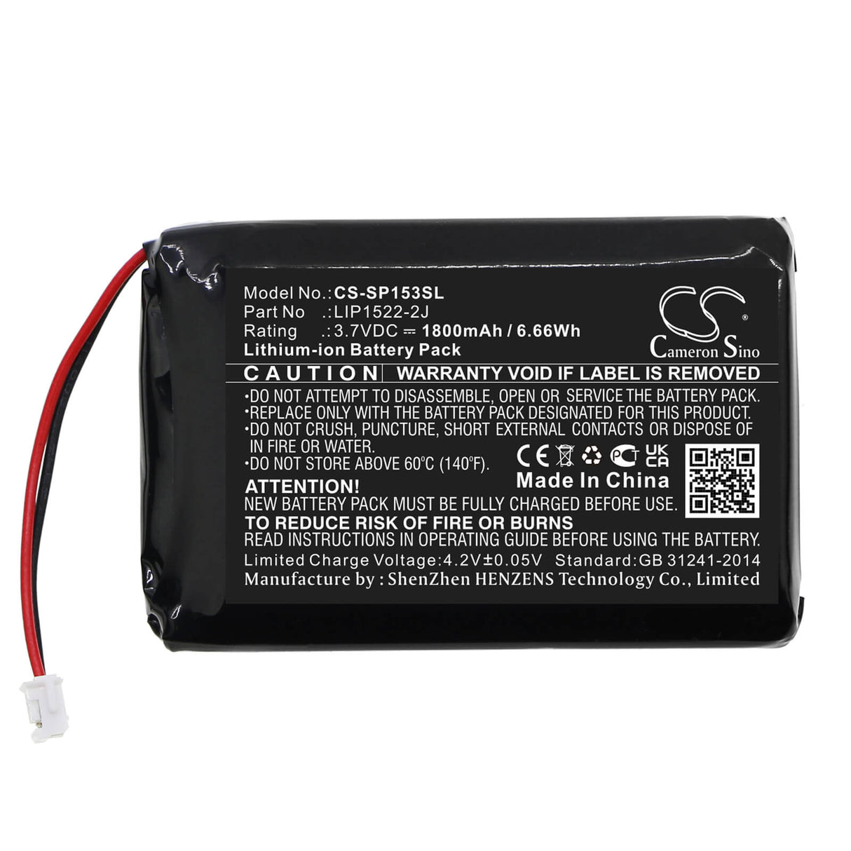 3.7v, Li-ion, 1800mah, Battery Fits Sony, Cuh -zct2, Cuh- Zct2j14, 6.66wh Game Console Cameron Sino Technology Limited   