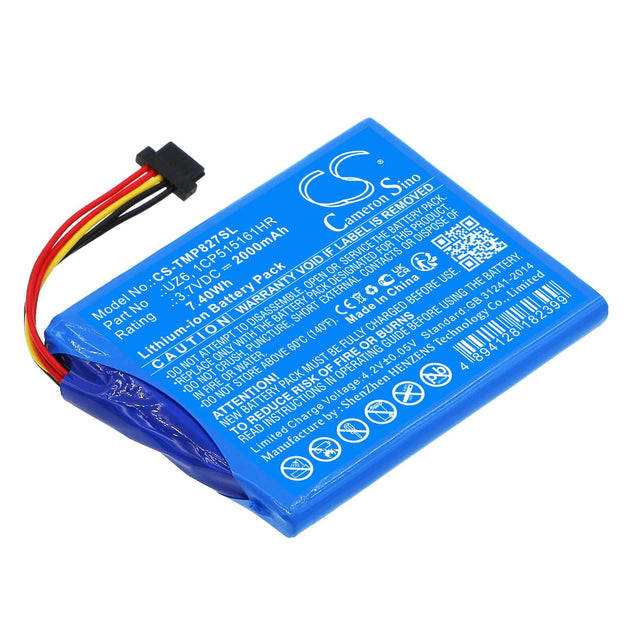 3.7v, Li-ion, 2000mah, Battery Fits Tomtom, 4f173, Bridge, 7.40wh GPS, Navigator Cameron Sino Technology Limited   