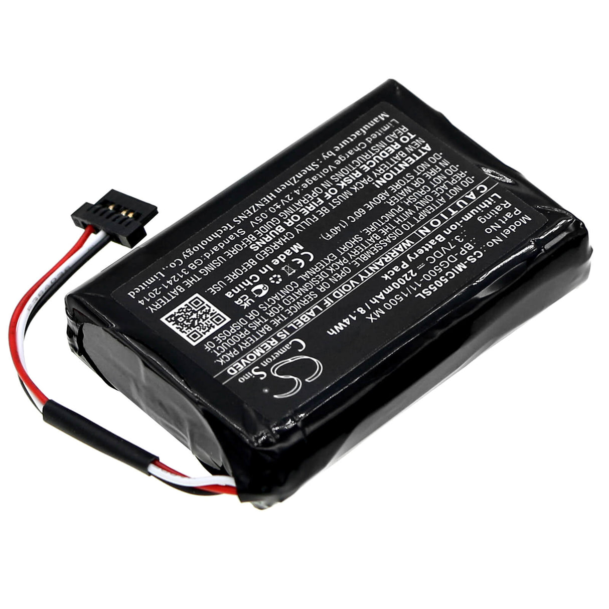 3.7v, Li-ion, 2200mah, Battery Fits Magellan Cyclo 500 Hc, Cyclo 505 Hc, 8.14wh Dashcam Cameron Sino Technology Limited   