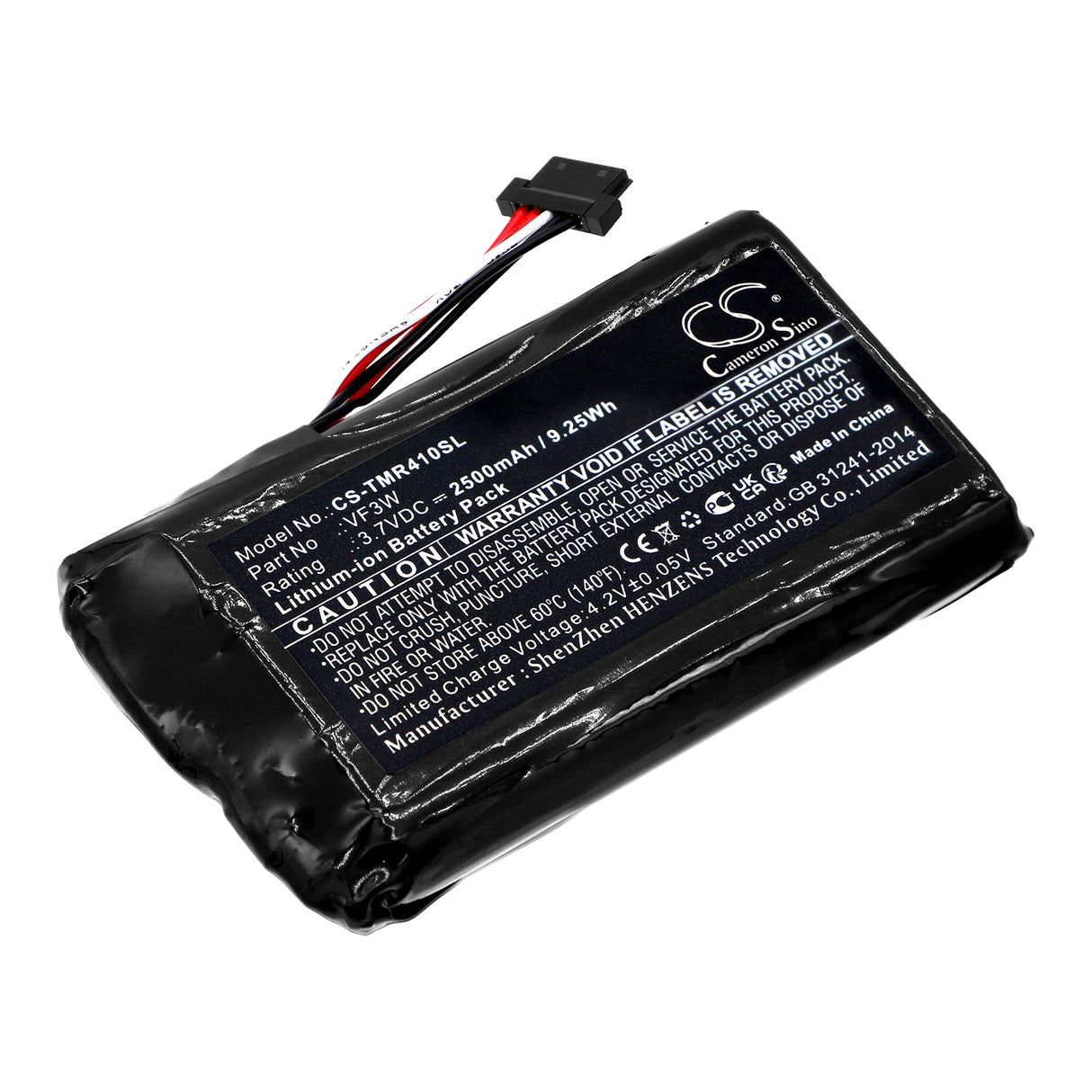 3.7V, Li-ion, 2500mAh, Battery fits Tomtom, 4ge40, Great Rides Edition, 9.25Wh GPS, Navigator Cameron Sino Technology Limited   