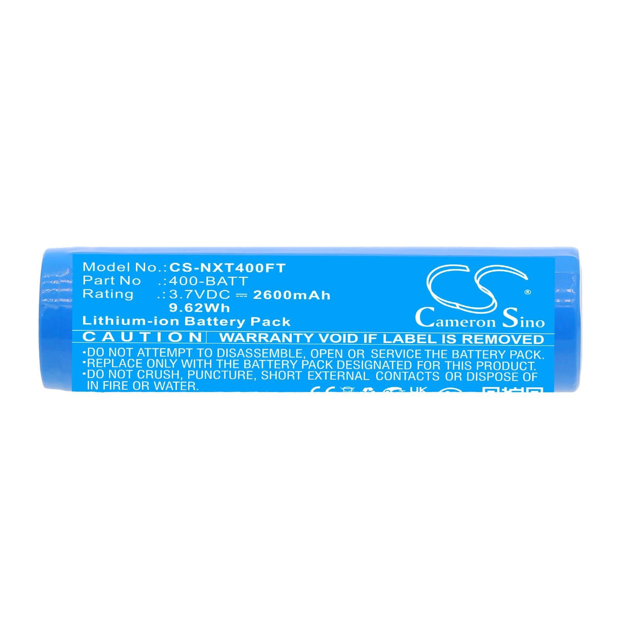 3.7v, Li-ion, 2600mah, Battery Fits Nightstick Tac-400, Tac-500, Tac-550, 9.62wh Flashlight Cameron Sino Technology Limited   