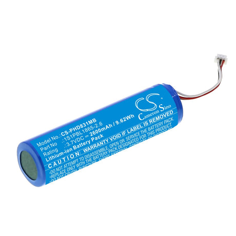 3.7v, Li-ion, 2600mah, Battery Fits Philips Avent Scd831, Avent Scd831/26, 9.62wh BabyPhone Cameron Sino Technology Limited   