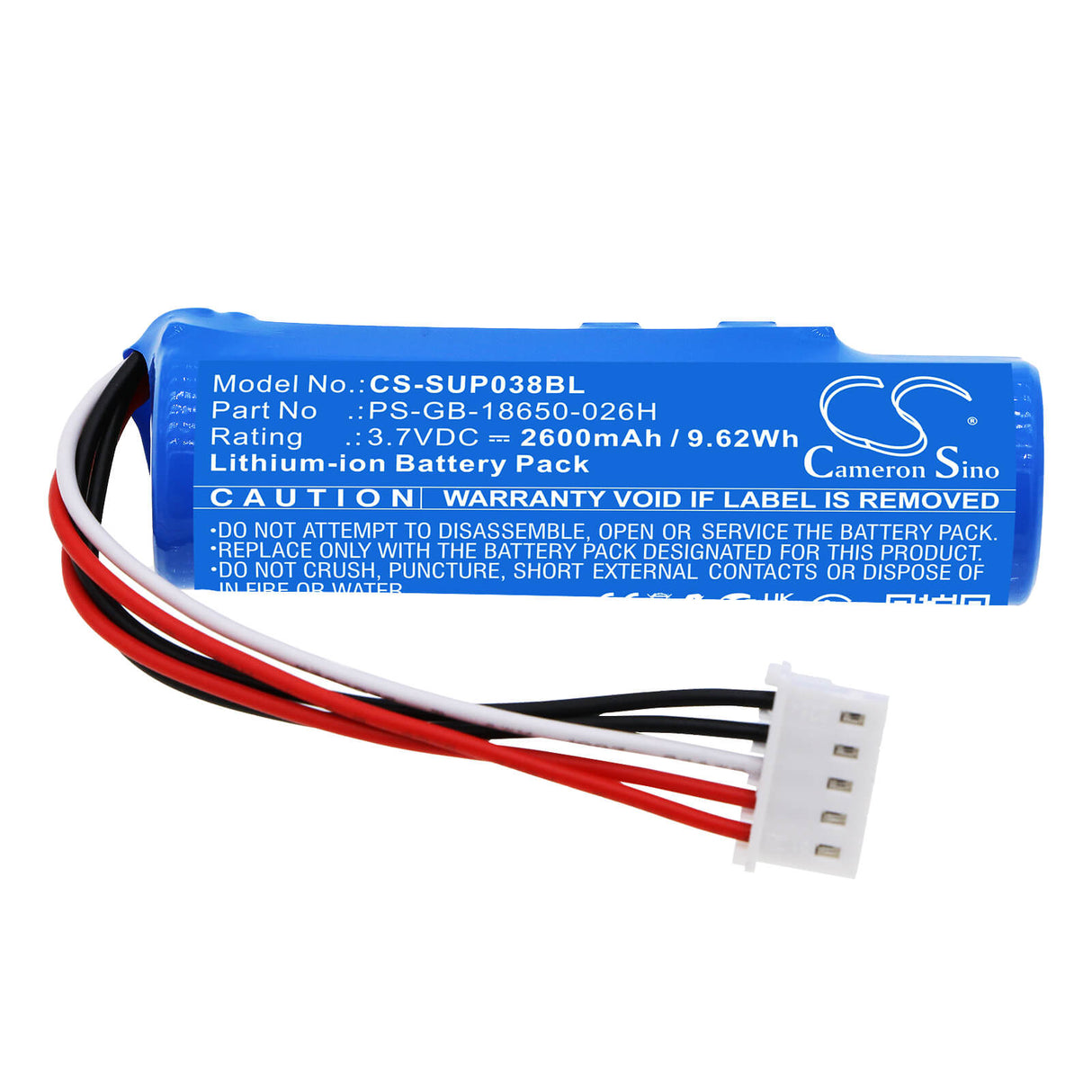 3.7v, Li-ion, 2600mah, Battery Fits Sumup, 3g Printer, 3g+ Printer, 9.62wh Payment Terminal Cameron Sino Technology Limited   